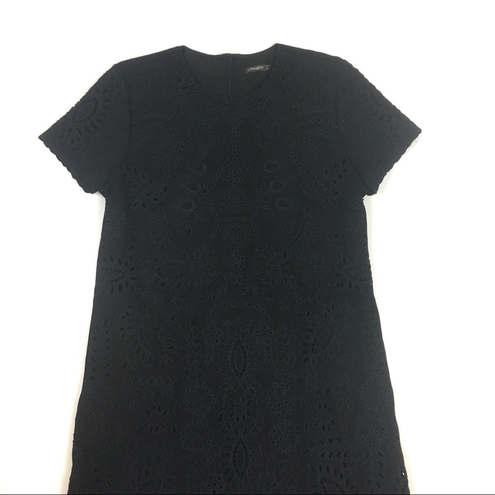 J. McLaughlin ponte knit eyelet a-line dress NEW - Picture 4 of 8